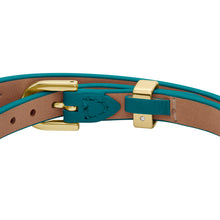 Load image into Gallery viewer, Heritage D-Link Smokey Blue Leather Strap Bracelet
