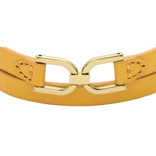 Load image into Gallery viewer, Heritage D-Link Lemon Yellow Leather Strap Bracelet
