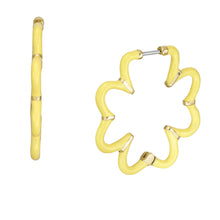 Load image into Gallery viewer, Color Pop Gold-Tone Stainless Steel Hoop Earrings
