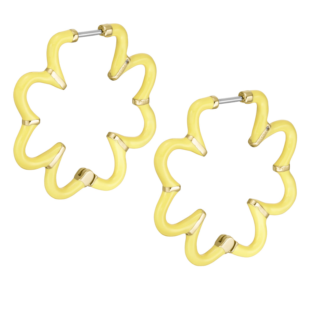 Color Pop Gold-Tone Stainless Steel Hoop Earrings