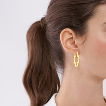 Load image into Gallery viewer, Color Pop Gold-Tone Stainless Steel Hoop Earrings
