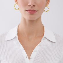 Load image into Gallery viewer, Color Pop Gold-Tone Stainless Steel Hoop Earrings
