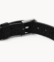 Load image into Gallery viewer, Leather Essentials Black Leather Strap Bracelet
