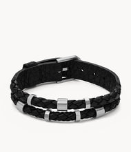 Load image into Gallery viewer, Leather Essentials Black Leather Strap Bracelet
