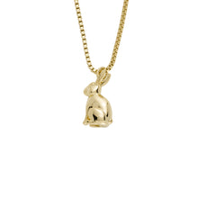 Load image into Gallery viewer, Lunar New Year Rabbit 14K Gold Plated Sterling Silver Pendant Necklace
