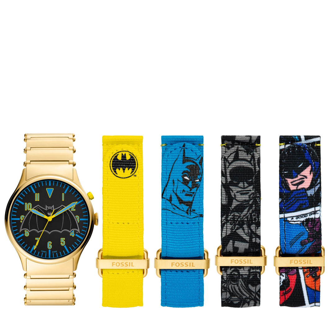 Limited Edition Batman™ Legacy LED Gold-Tone Stainless Steel Watch Set