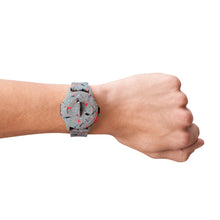 Load image into Gallery viewer, STAPLE x Fossil Limited Edition Nate Sundial Pigeon Grey Silicone Watch
