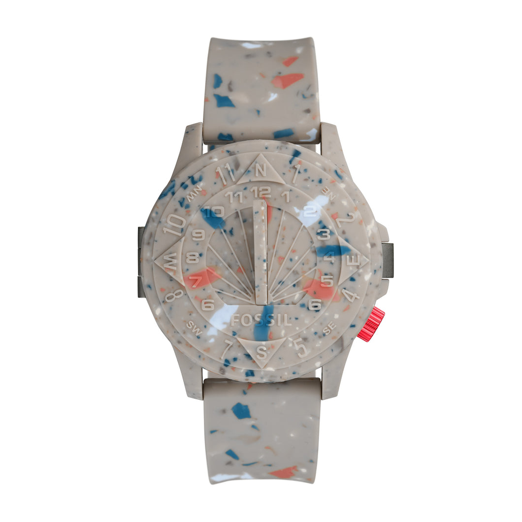 STAPLE x Fossil Limited Edition Nate Sundial Sandstone Silicone Watch
