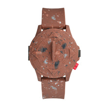 Load image into Gallery viewer, STAPLE x Fossil Limited Edition Nate Sundial Terra Cotta Silicone Watch
