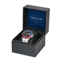 Load image into Gallery viewer, Limited Edition Fossil Blue GMT Stainless Steel Watch
