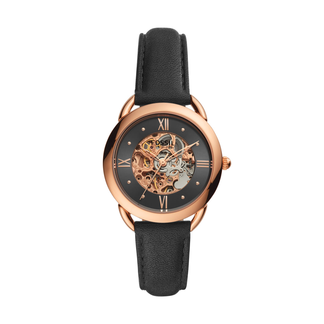 Tailor Mechanical Black Leather Watch