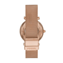 Load image into Gallery viewer, Carlie Automatic Rose Gold-Tone Stainless Steel Mesh Watch
