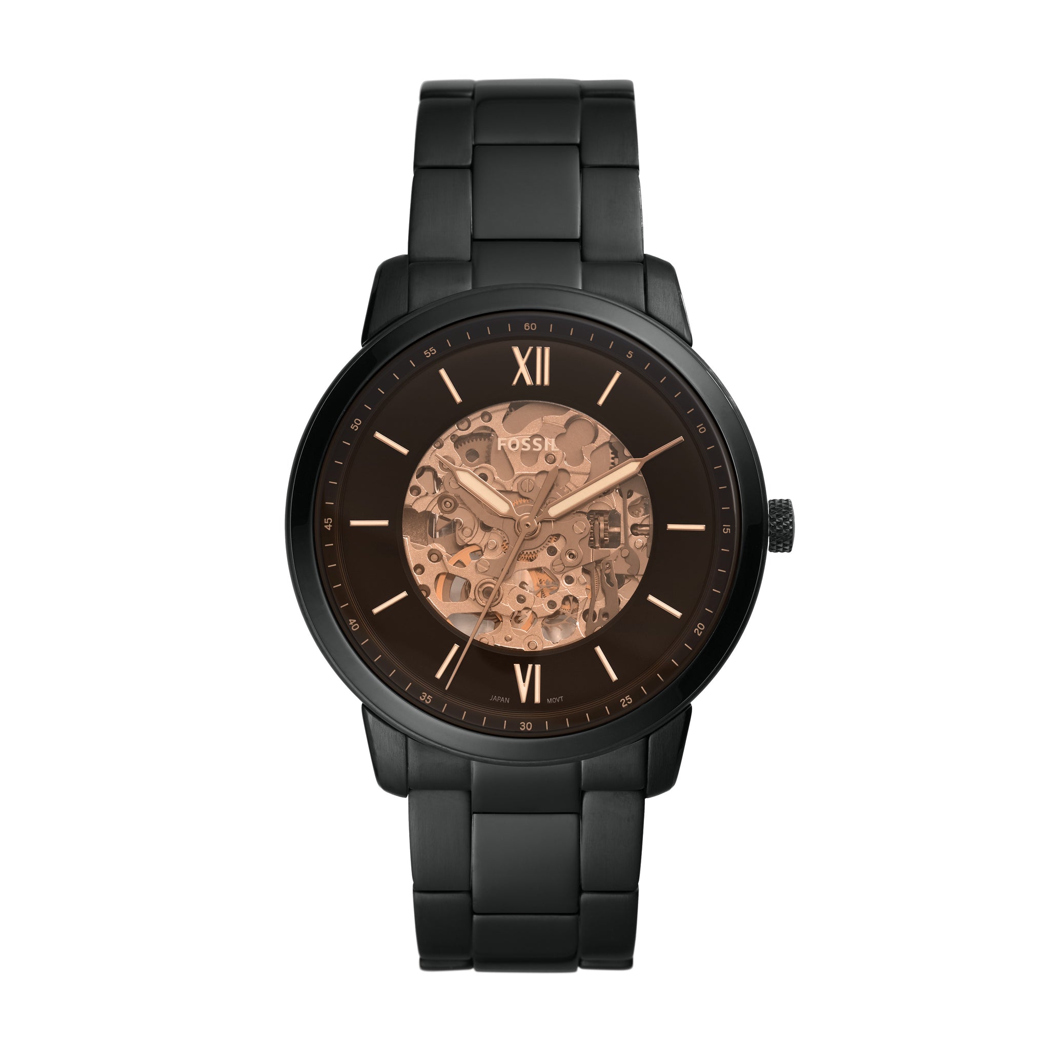 Fossil Neutra Automatic Black Stainless Steel Watch – Fossil Malaysia