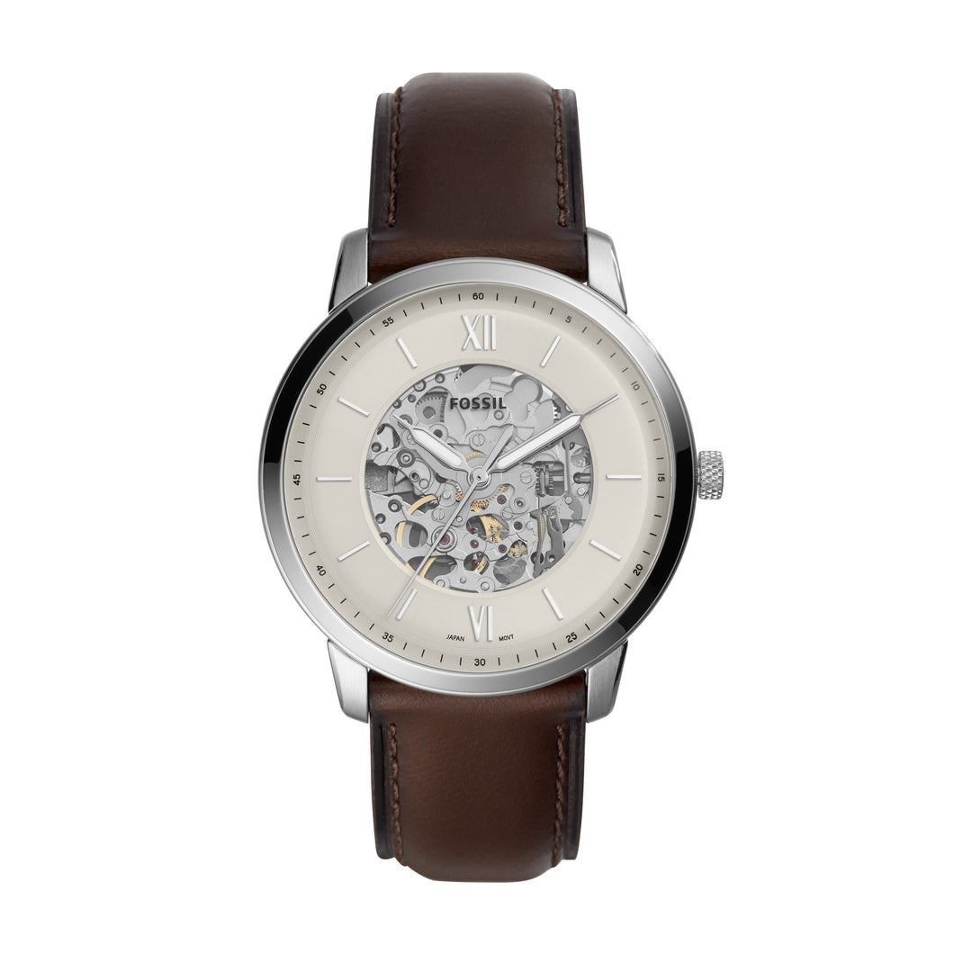 Neutra Automatic Brown Leather Watch