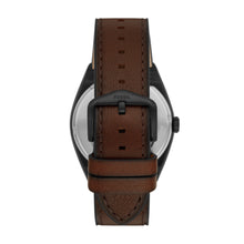 Load image into Gallery viewer, Everett Automatic Dark Brown Eco Leather Watch
