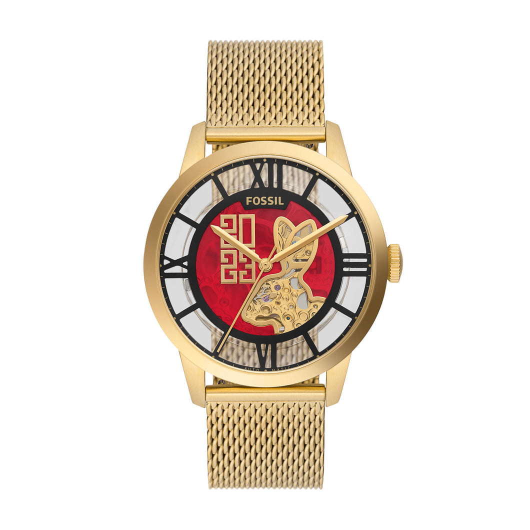 Lunar New Year Townsman Automatic Gold-Tone Stainless Steel Mesh Watch