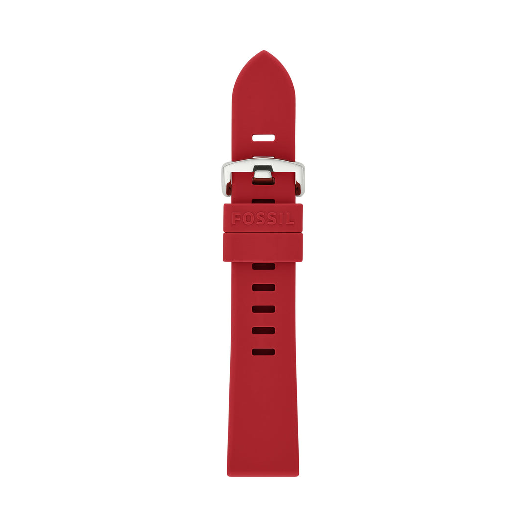 20mm Red Silicone Strap
