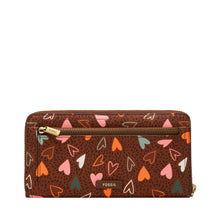 Load image into Gallery viewer, Logan Zip Clutch celebrating Valentine&#39;s Day
