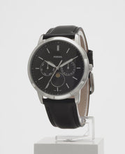 Load and play video in Gallery viewer, Neutra Moonphase Multifunction Black Leather Watch
